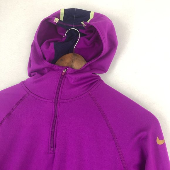Nike Women's Size Medium Pro Combat Dri-Fit Compression Purple Active Pullover - Picture 2 of 11